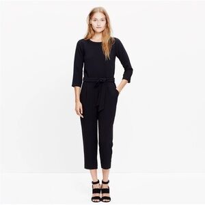 Madewell Sloan Black Zip Up Jumpsuit